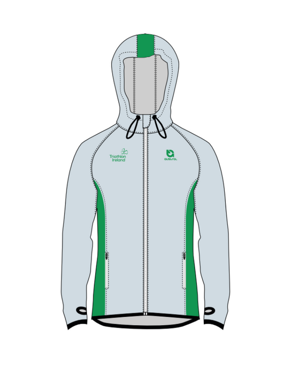 25TIE Austral Hooded  Windbreaker Jacket - Grey